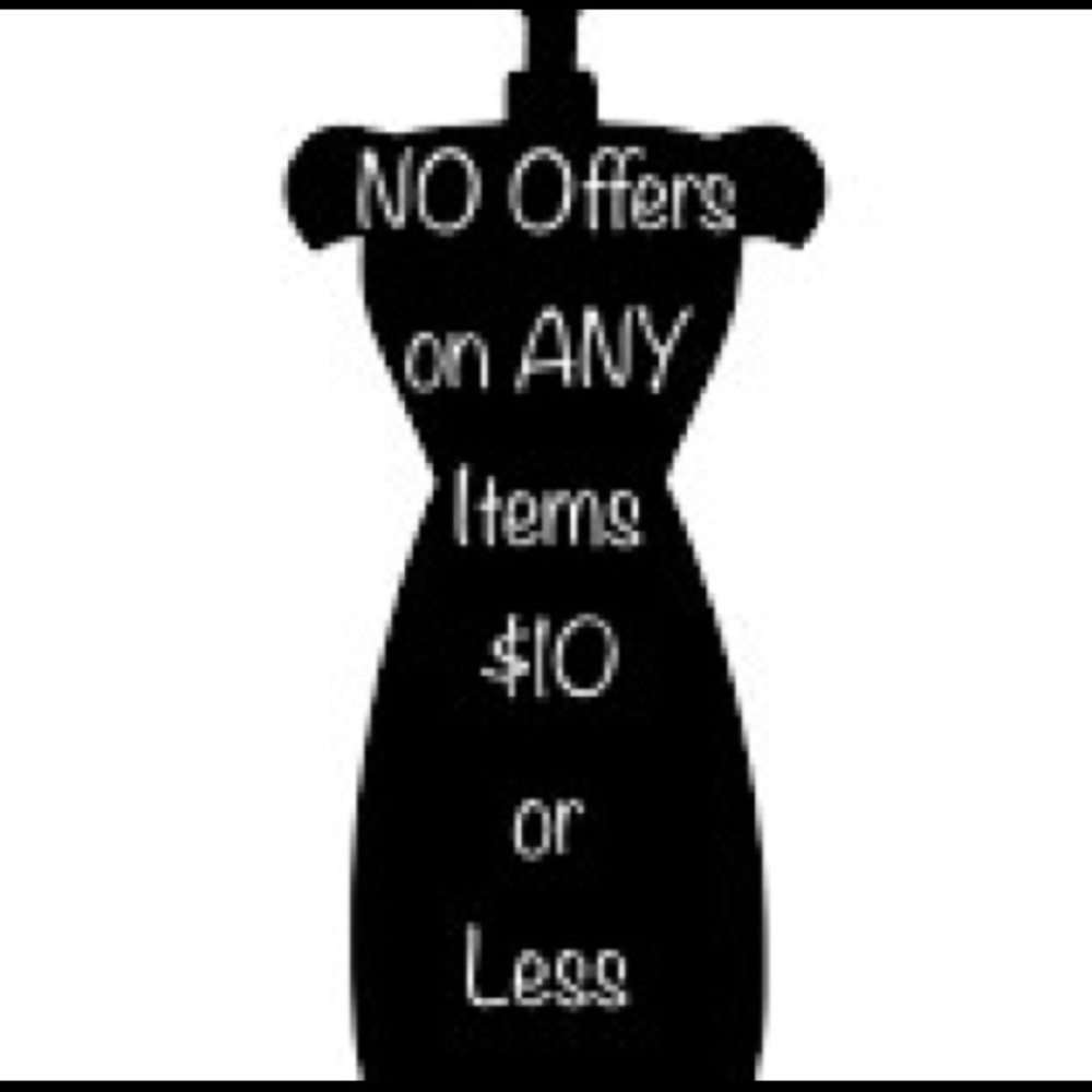 Price Firm on ALL Single Items $10 or Less